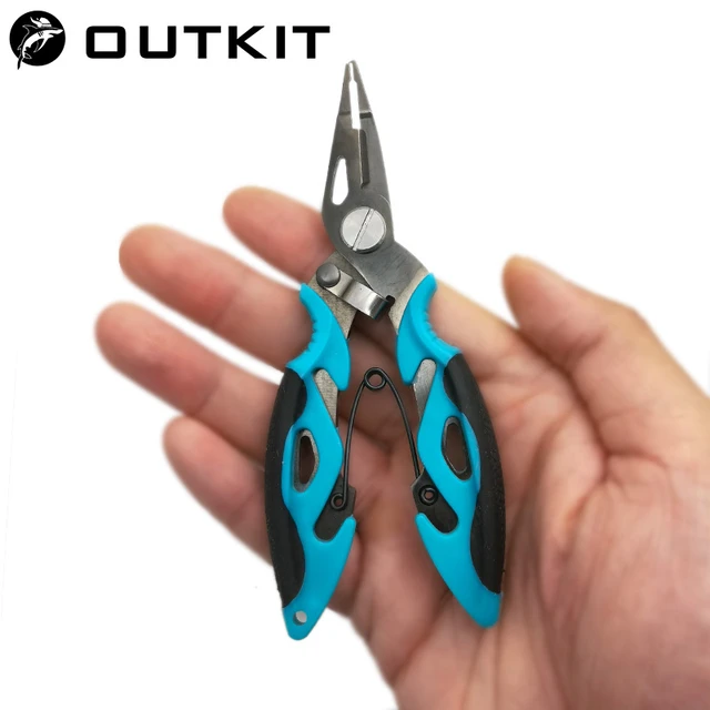 OUTKIT Mini Portable Aluminum Alloy Lure Fishing Pliers Braid Cutter Split  Ring Pliers Hook Remover Outdoor Fishing Tackle Tool