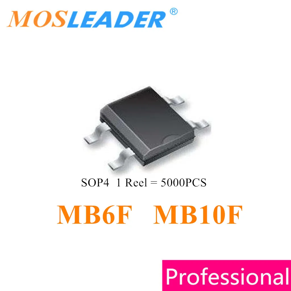 

Mosleader 5000PCS MB6F MB10F SOP4 SMDF Thicker package 0.5A 500mA 600V 1KV 1000V Made in China High quality Bridge Rectifier