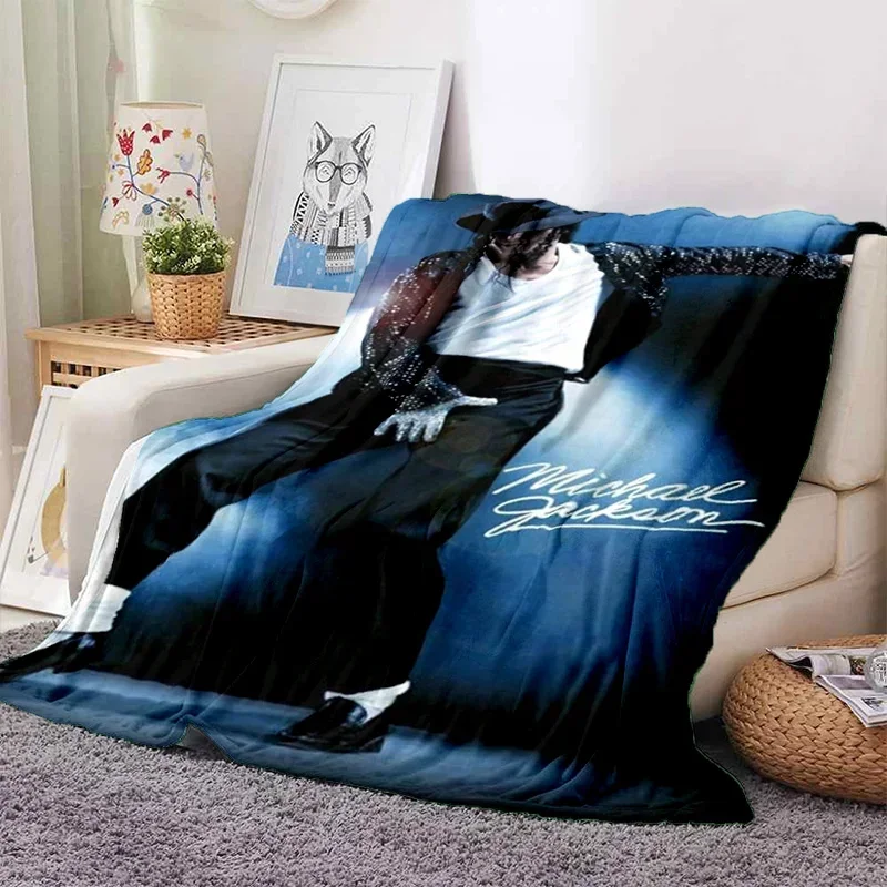 MJ King of Pop Michael Jackson Soft Flannel Blanket for Beds Bedroom Sofa Picnic,Throw Blanket for Cover Outdoors Leisure Gift