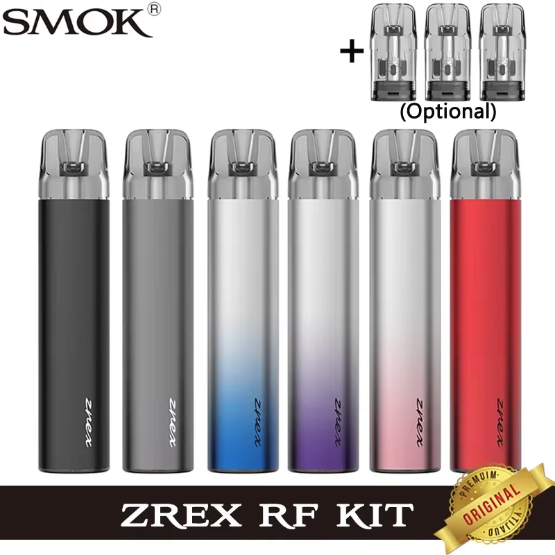 Original SMOK Zrex RF Kit 500mAh Battery with 2ML Zrex RF Pod Cartridge 0.8ohm Vaper Electronic Cigarette Vaporizer pod system