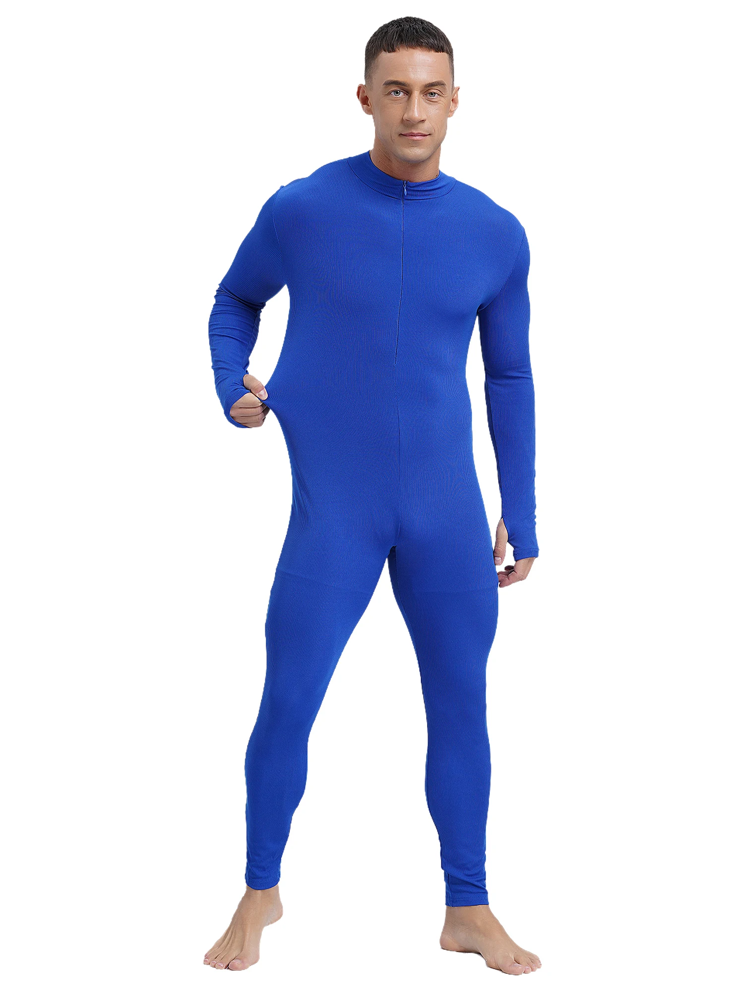 Men Tank Unitard Tights Undershirt Bodybuilding Wrestling Singlet Leotard Full Long Jumpsuit Yoga Workout Gymnastics Bodysuit