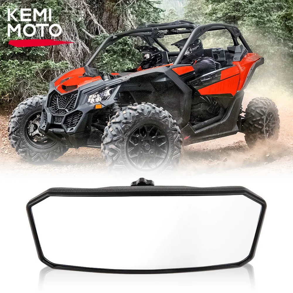 KEMIMOTO UTV Black Rear View Center Mirror for Can-Am Maverick X3 Max Sport 1000 1000R Trail 1000 1000R 800 800R чехол для samsung galaxy a54 smart view wallet black ef za546cbegru