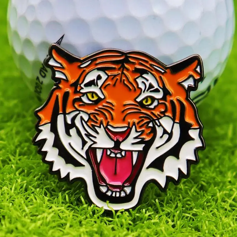 Golf Hat Mark Unique Tiger Design Ball Hat Clip Marker Magnetic Removable Golf Ball Position Mark Accessories Golfer Gifts