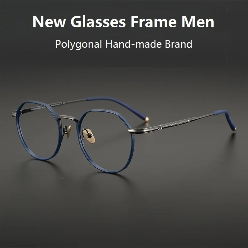 

2023 New Italian Handmade Brand Glasses Frame Polygonal Retro Full Frame Men Women Myopia Eyeglasse Prescription Reading Eyewear