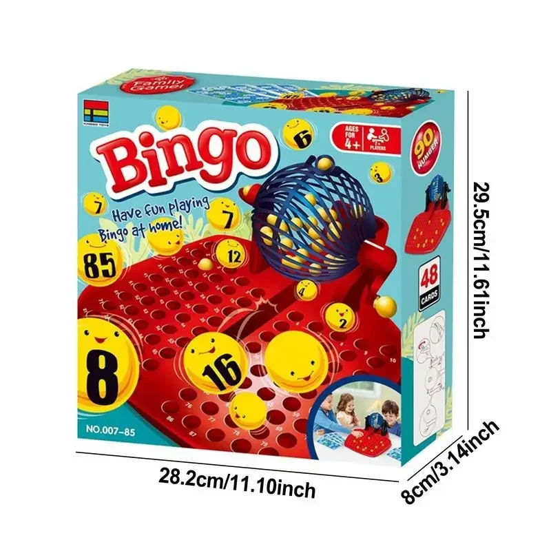 Bingo Game For Kids Lotto Lottery Number Machine Family Party Table Game Simulation Jackpot Shaker Toys Bingo Board Machine