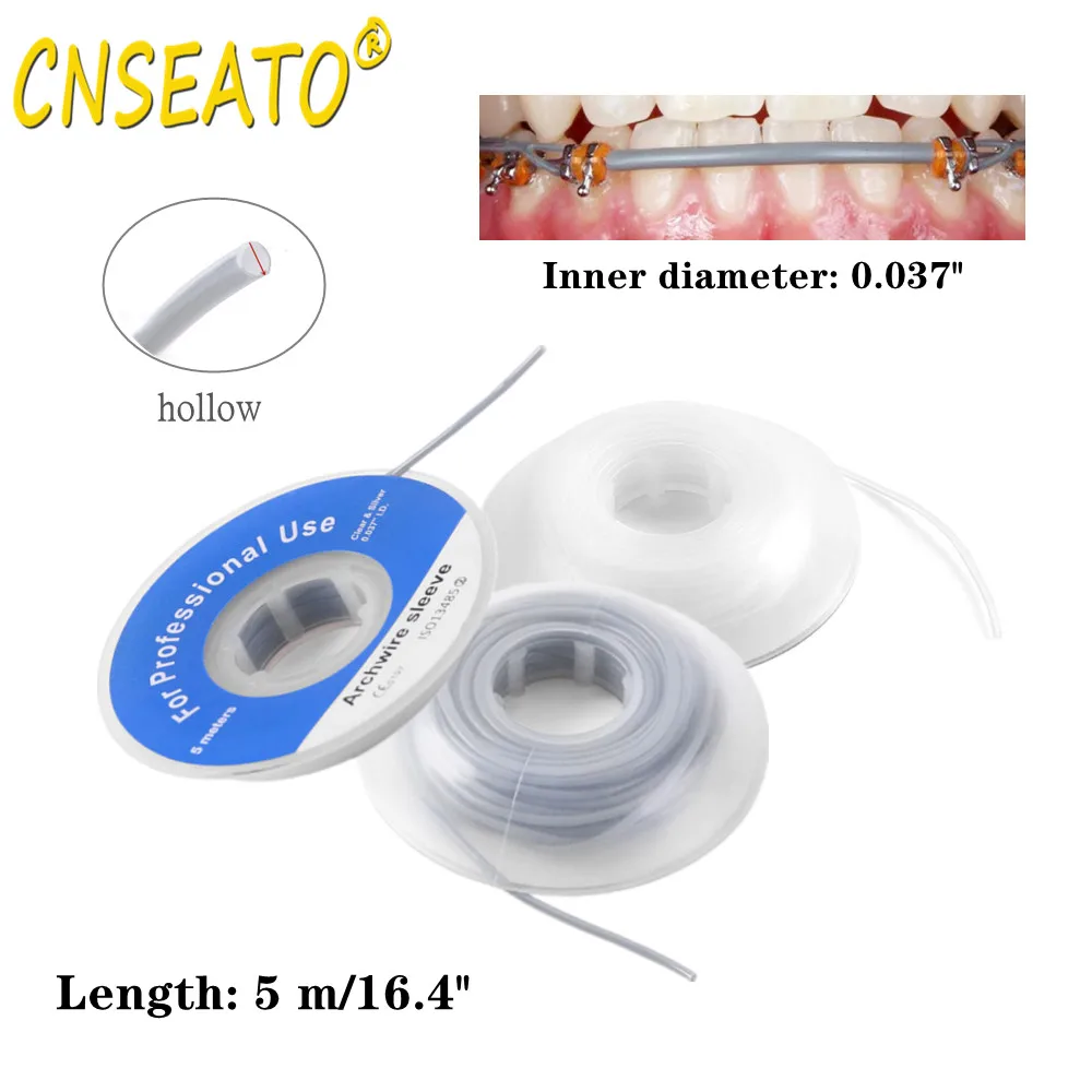 5 M/Roll Dental Orthodontic Archwire Sleeve Elastic Tubing Dentistry Arch Wire Protect Material