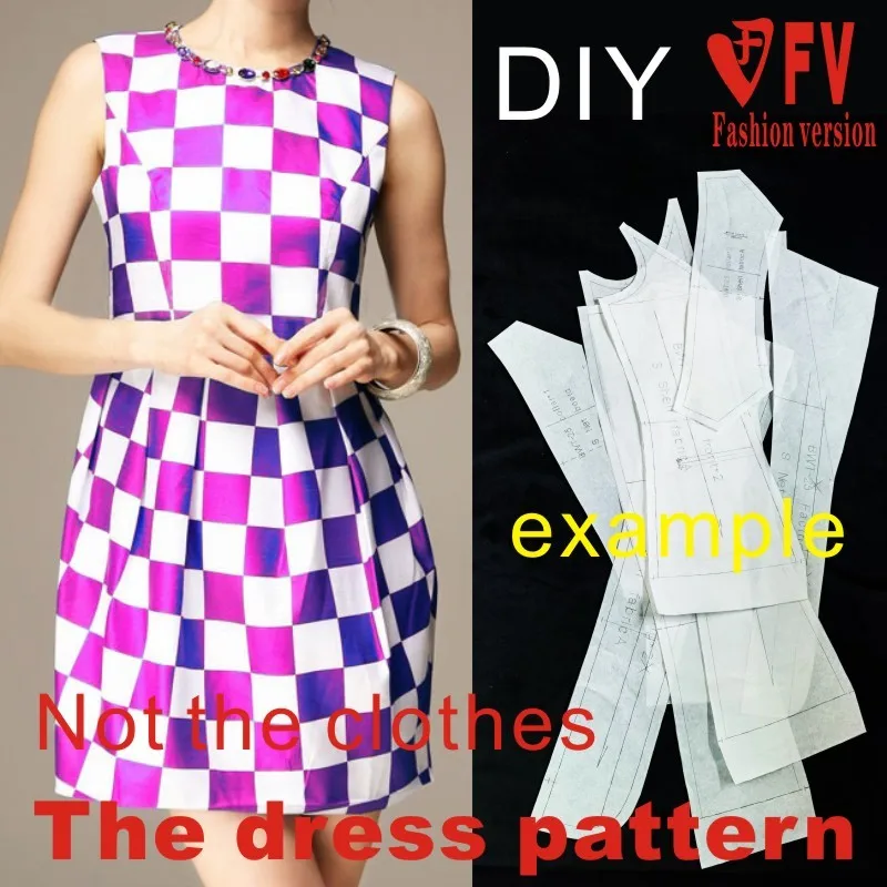 The dress Dresses Sewing Pattern cutting drawing BLQ-26