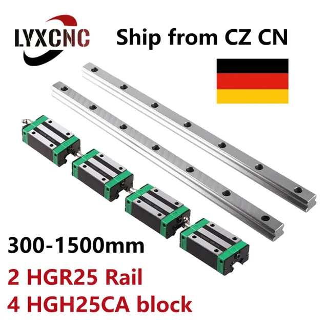Guida Lineare HGR15 300mm CNCMANS - 2 Guide + 4 Blocchi Scorrevoli Per Macchine - Foto 7