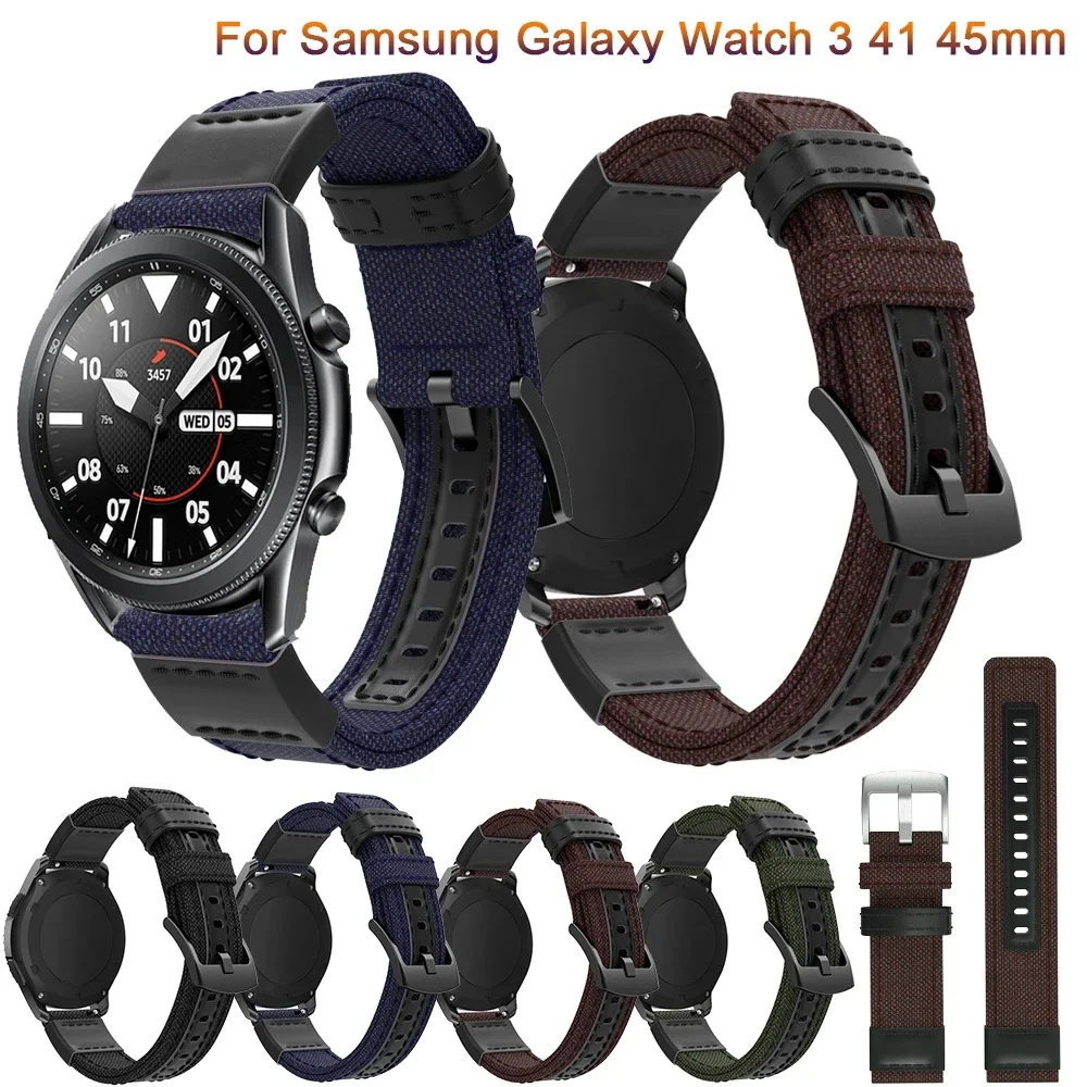 

Canva Sport WatchStrap Band 20 22MM For Samsung Galaxy Watch 3 45mm 41mm /Amazfit GTS GTR 2e Smart WristStrap Bracelet Wristband