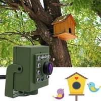 Caméra boîte à oiseaux Wifi verte, Audio 1920P 1080P IR CUT Vision nocturne RTSP FTP Mini IP IPC nid d'animal de compagnie observation des oiseaux objectif 2.8mm Camhi 2