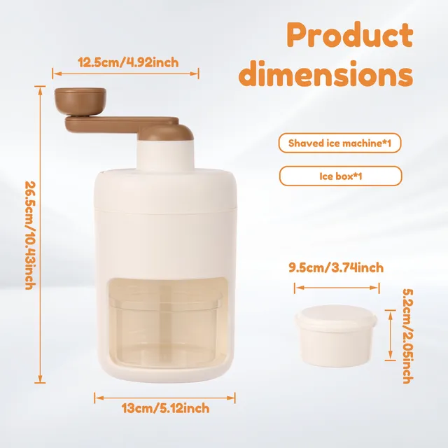 Shaved Ice Machine Mini Ice Crusher Hand Operated Shaved Ice Milkshake Maker Household Portable Small Hail Machine Kitchen Tool 6