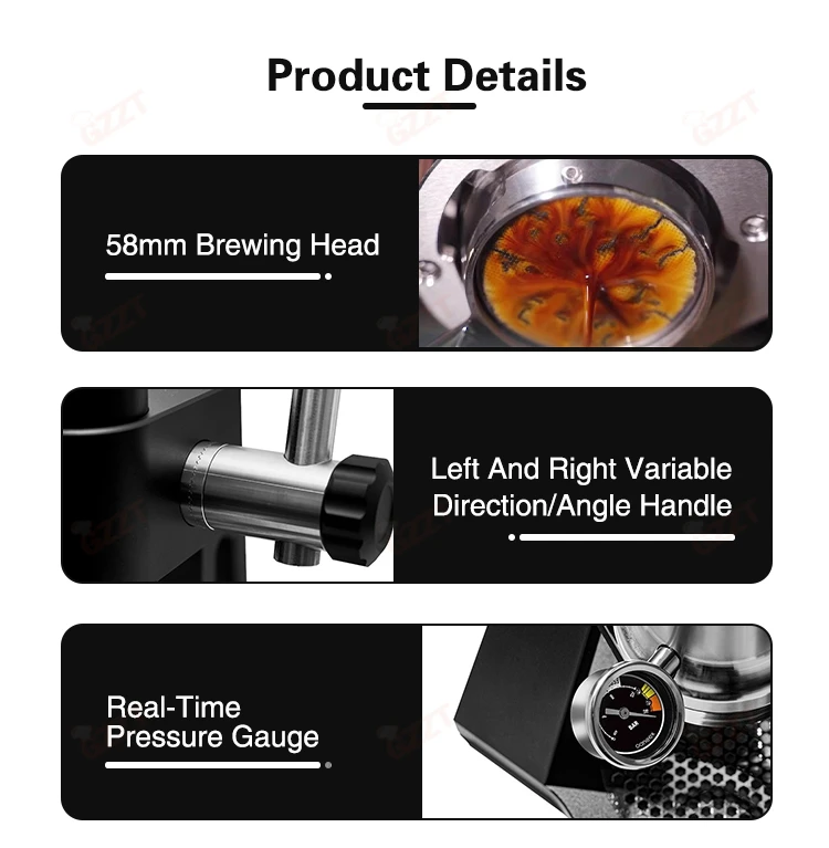 GZZT HPEN-O1 Espresso Maker 58mm Manual Lever Espresso Machine Pressure Machine Portable Camping Home Coffee Maker