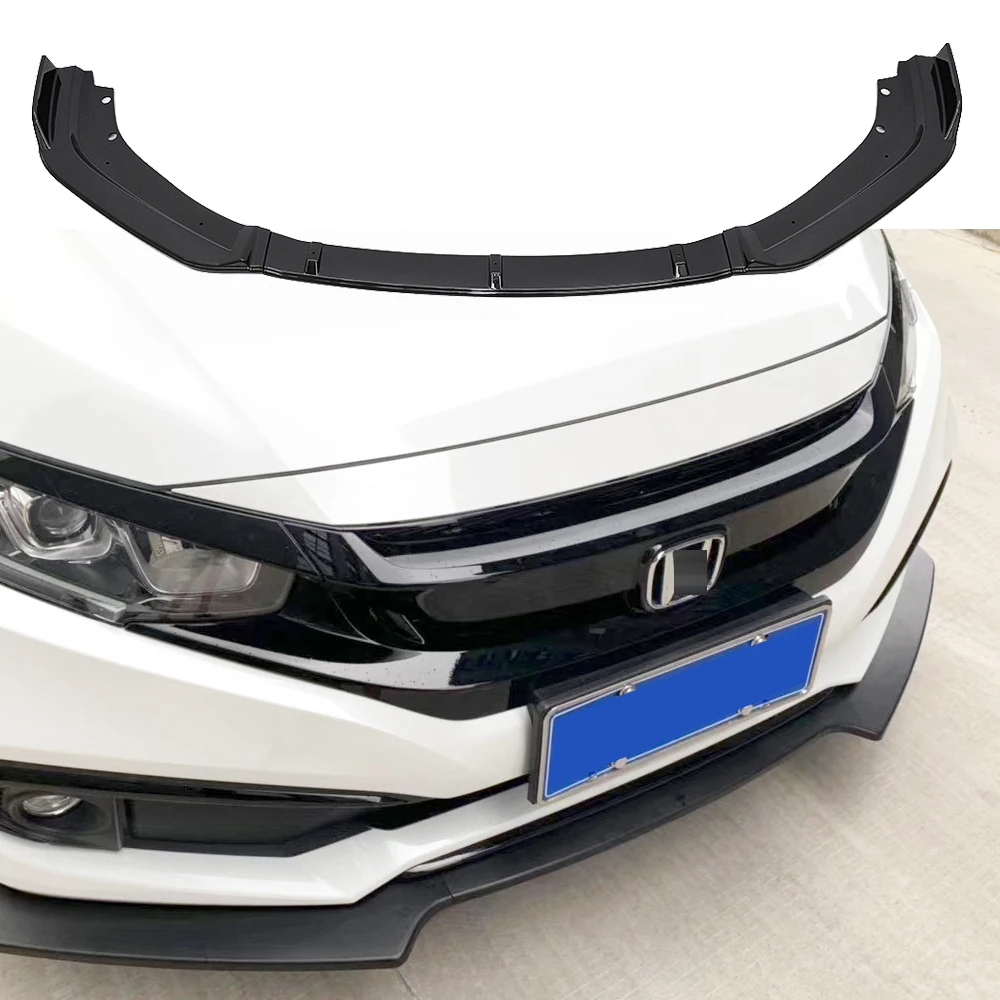 

Автомобильный Стайлинг, передний бампер, сплиттер, спойлер, автомобильный спойлер на бампер для Honda Civic Hatchback 2016 2017 2018