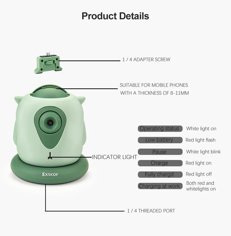 Smart Shooting Gimbal Selfie 360° Rotation Auto Face Tracking Holder Base For GoPro Hero 12 11 10 9 8 7 DJI Osmo Action 4 Phone