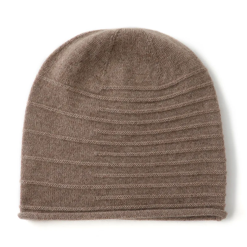 Women Slouch Beanies Skullies High Quality Female Solid Cashmere Wool Knit Beanie Hat Girl Winter Warm Bonnet Outdoor I3034067