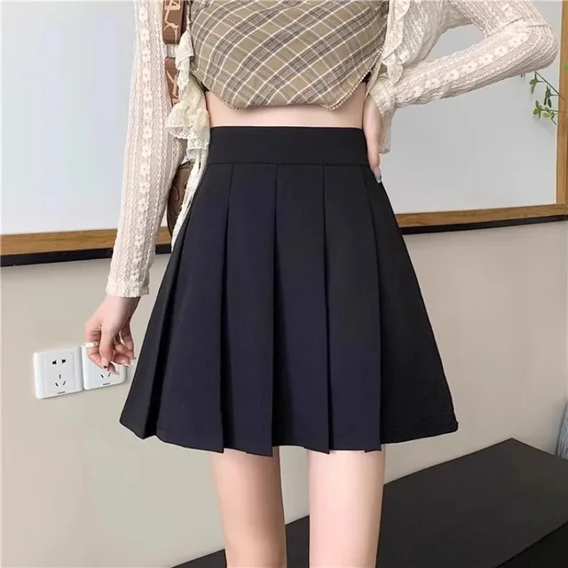 Jupe-short JK pour femme, style preppy, anti-exposition, motif écossais gris, nouvelle collection printemps-automne 2024, coupe trapèze 1