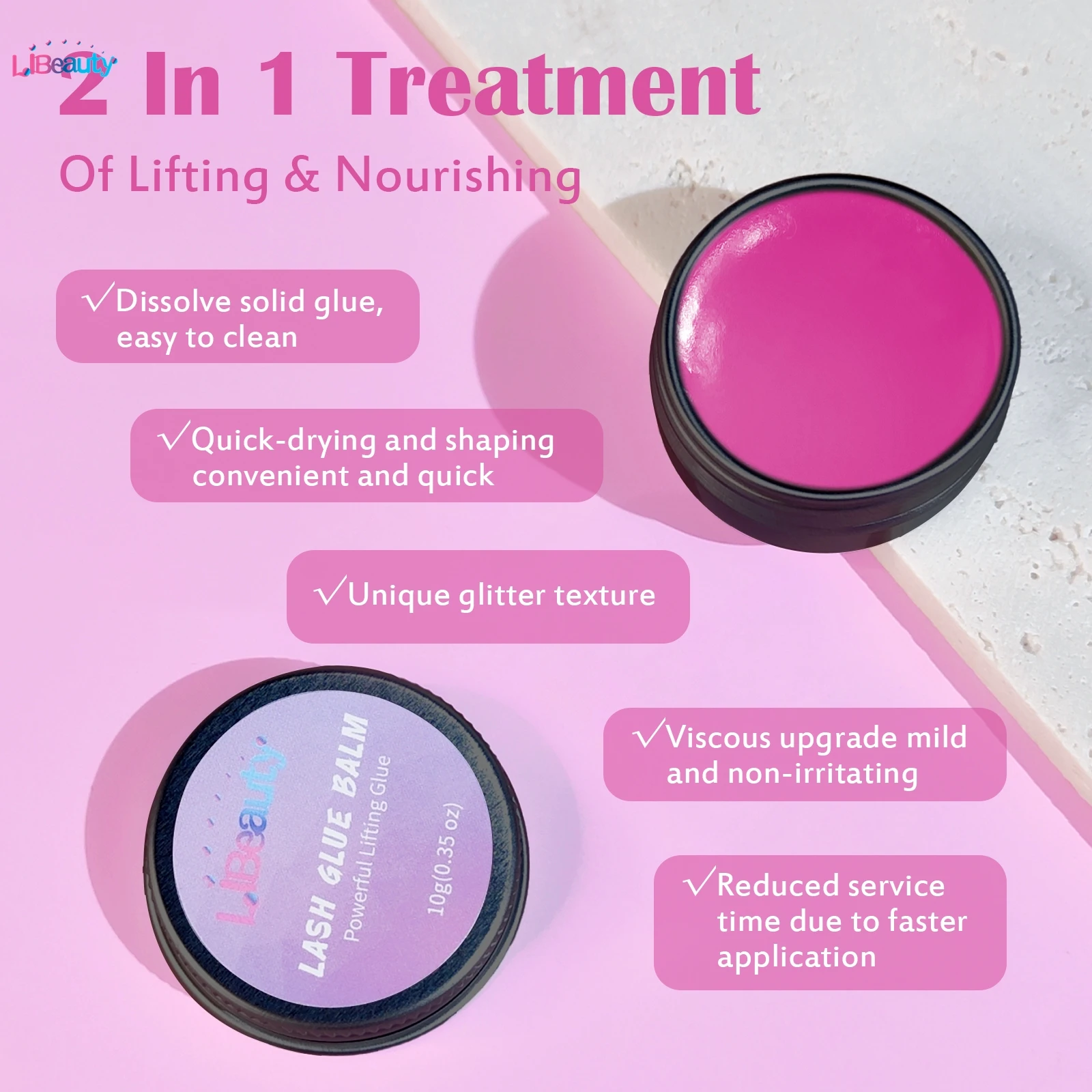 Libeauty 10g Lami Lash Lift Glue Balm Super Stickey Eyelash Lifting Glue Lash Lifting Adhesive Eyelash Lamination Glue Make Tool 2