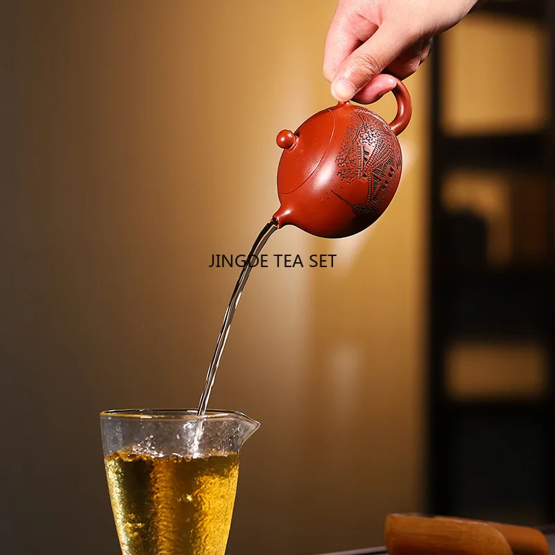 1pcs teapot Yixing Purple Clay Pot Small Capacity Raw Mineral West Beauty Pouring Kung Fu Tea Set tea pot