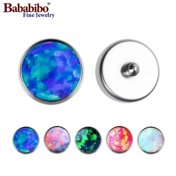 Opal ASTM F136 Titanium Microdermals 14G Internally Threaded Dermal Anchors 3-7mm Hypoallergenic Piercing Jewelry 1