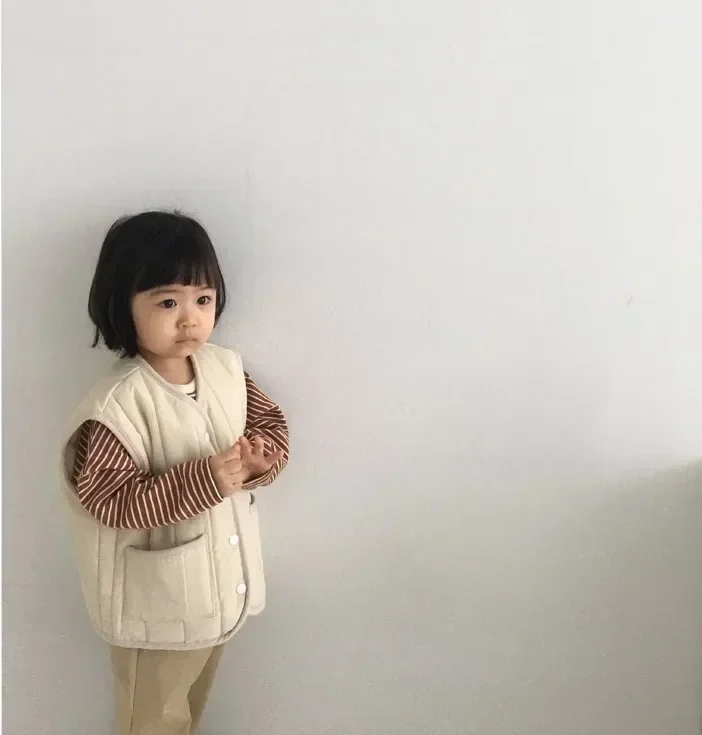 Autumn Winter Children Boys Girls Warm Cotton-Padded Waistcoats Sleeveless Jacket Vest Coat Kids Outerwear children vest