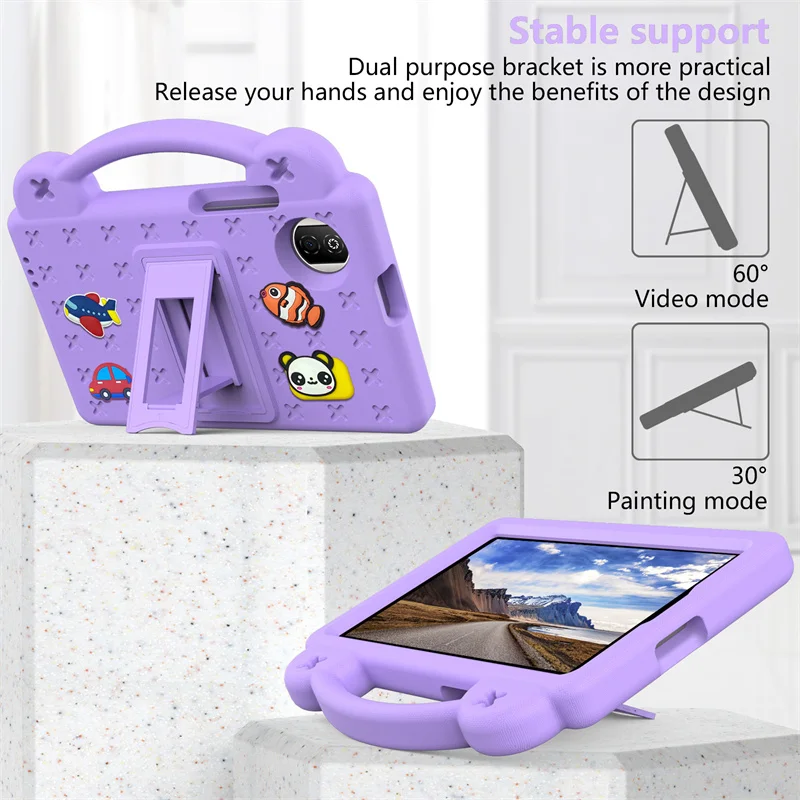 Adorable Children's Tablet Case with EVA Foam and Foldable Kickstand