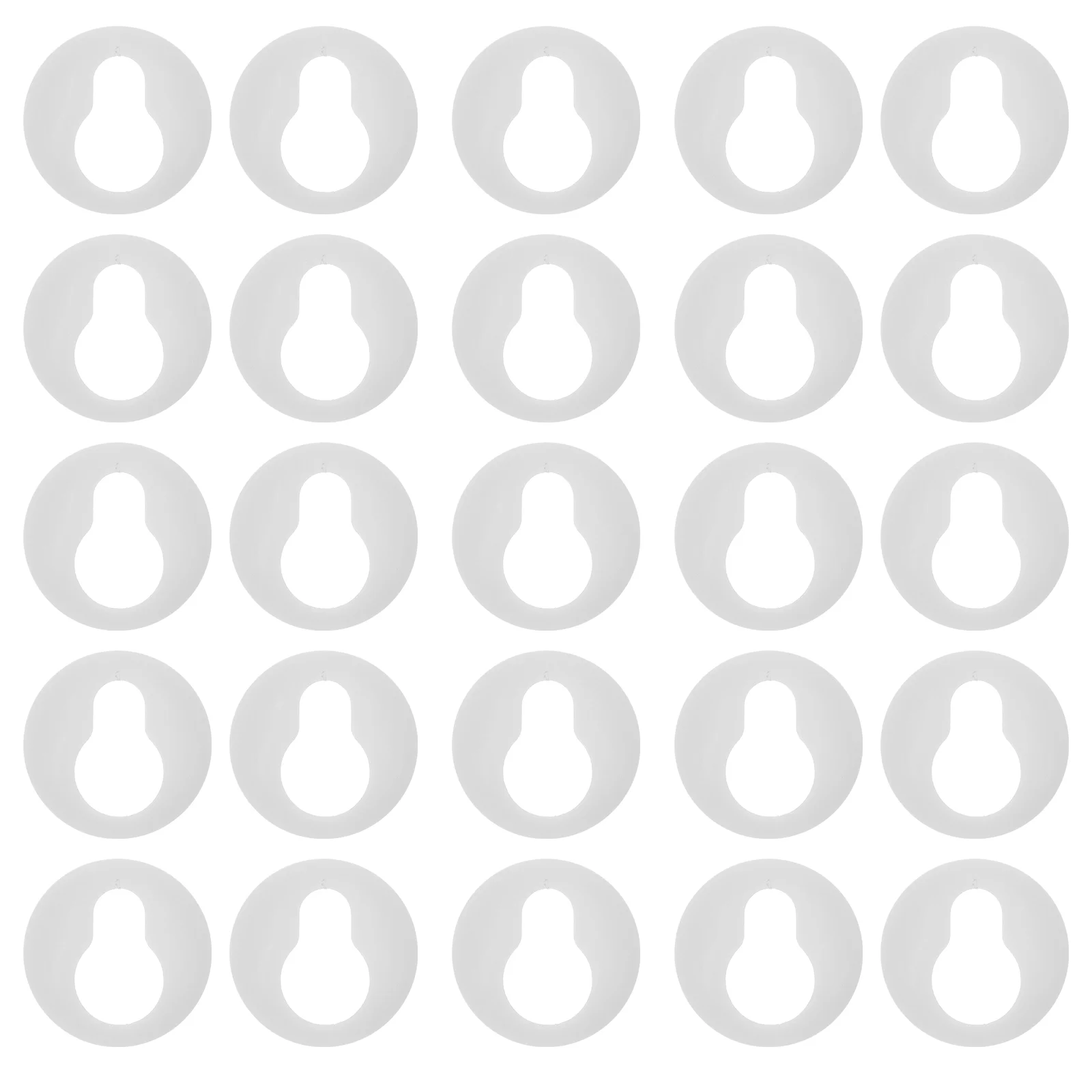 50 Pcs Photo Frame Accessories Picture Small Clips for Wall Hanger Plastic Keyhole Round Fastener