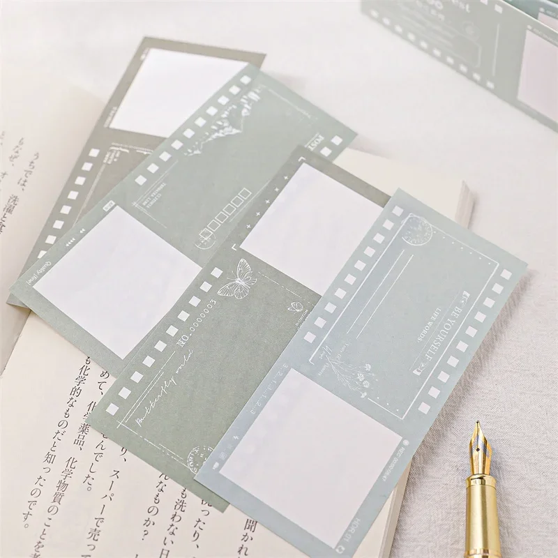 

40 Sheets Memo Pad Literary and artistic film note book message notes hand ledger DIY base decorative paper 6 styles