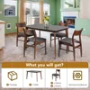Dining Table Set for 4, Mid Century Dining Set, Kitchen Table and Chairs for Breakfast Nook and Small Space, Dinner Table 3