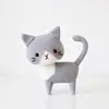 Handmade Woven Cat DIY Material Bag Wool Crochet Knitted Cute Little Flower Cat Ornament Doll Creative Gift Material Bag 5