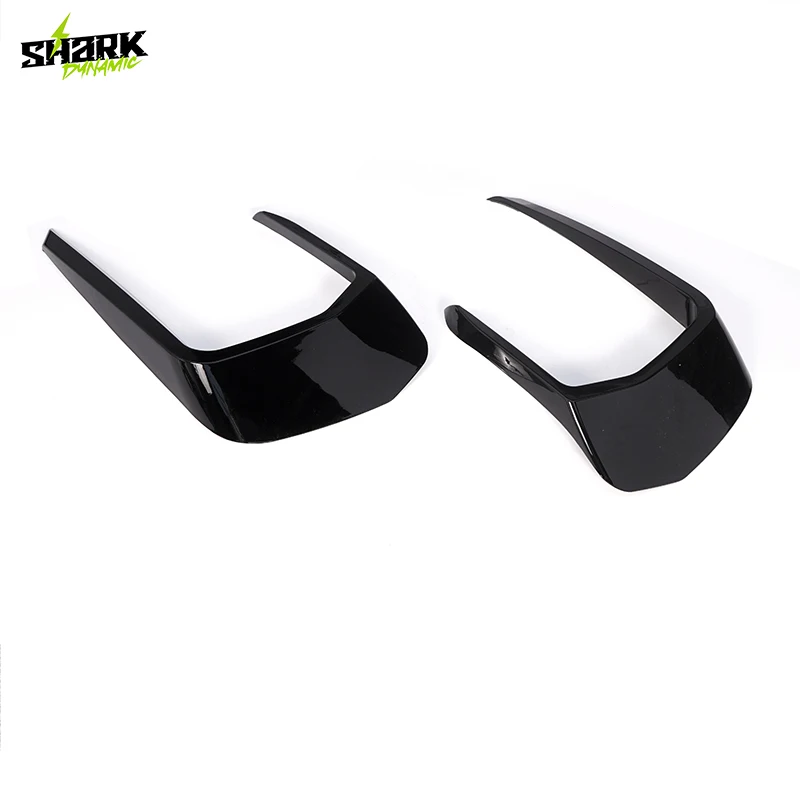 2Pcs/Set A Style Front Splitter Lip WITHOUT rador hole For VW T6.1 Transporter-Gloss Black