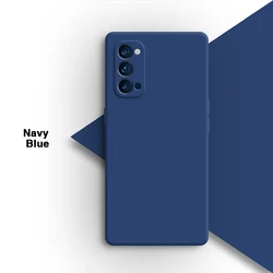Candy Phone Case - Soft Liquid Silicone Classic Cover for OPPO Reno4 Pro (5G) (Navy Blue)