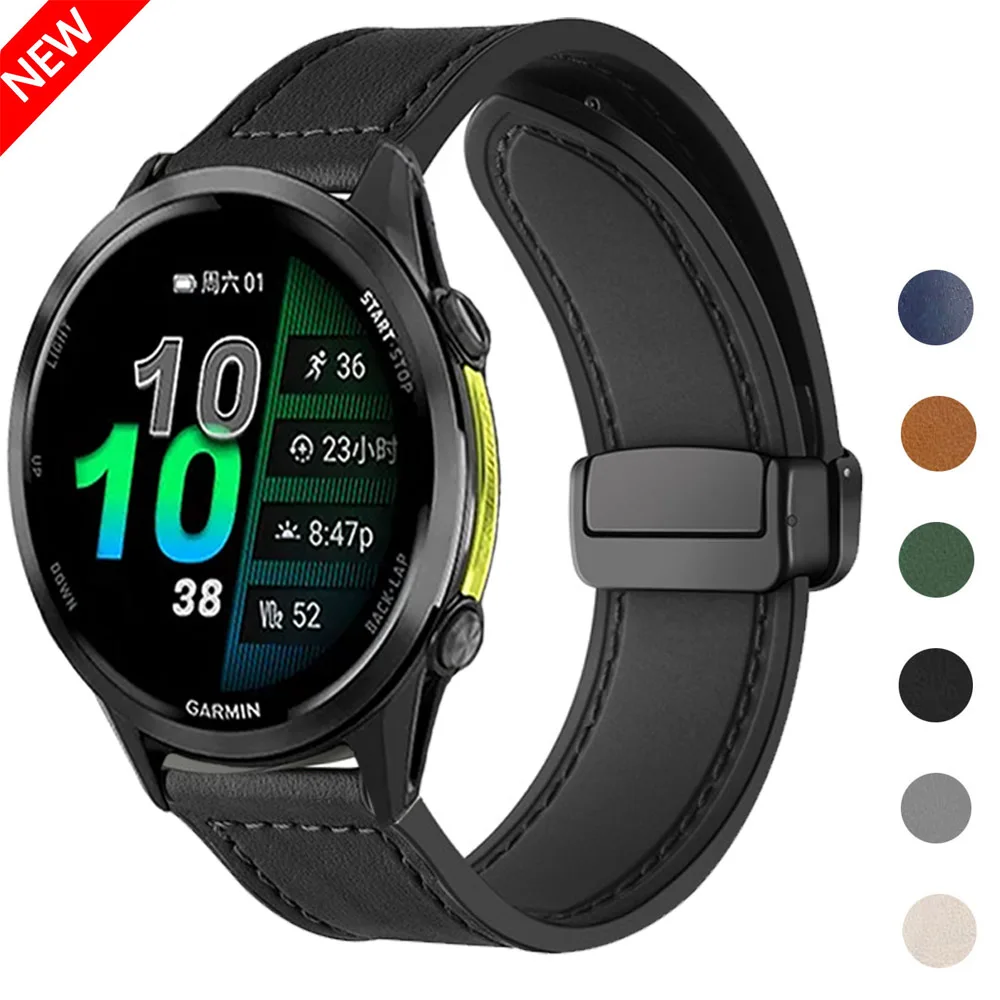 Premium Leather Wristband - 22mm/20mm Adjustable Strap
