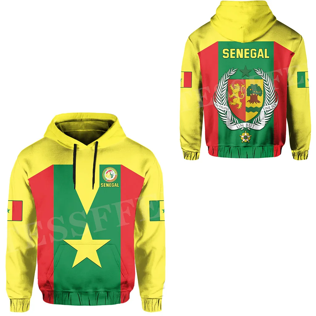 Newest Africa Country Senegal Lion Tribel Culture Tattoo Retro Tracksuit Harajuku 3DPrint Unisex Casual Funny Jacket Hoodies A9 hiphop men s tracksuit hooded 2 pieces set stand colar hoodies tie feet retro pants casual streewear loose tops men s clothing