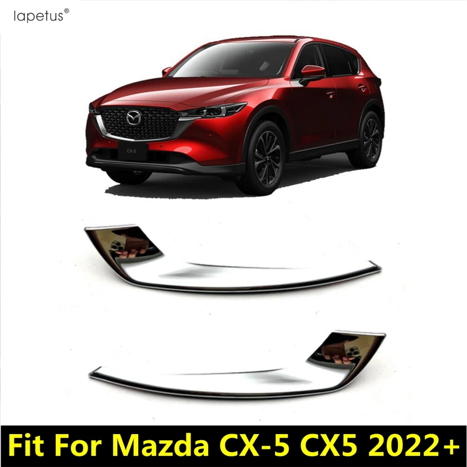 

Car Rear Tail Fog Lamp Light Eyebrow Eyelid Molding Cover Trim Fit For Mazda CX-5 CX5 2022 2023 ABS Chrome Exterior Accessories