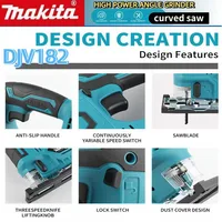 Scie sauteuse sans fil Makita 18V 6.0Ah lithium DJV182Z 340W sans batterie avec lame de scie, poignée en forme de baril, portable 4