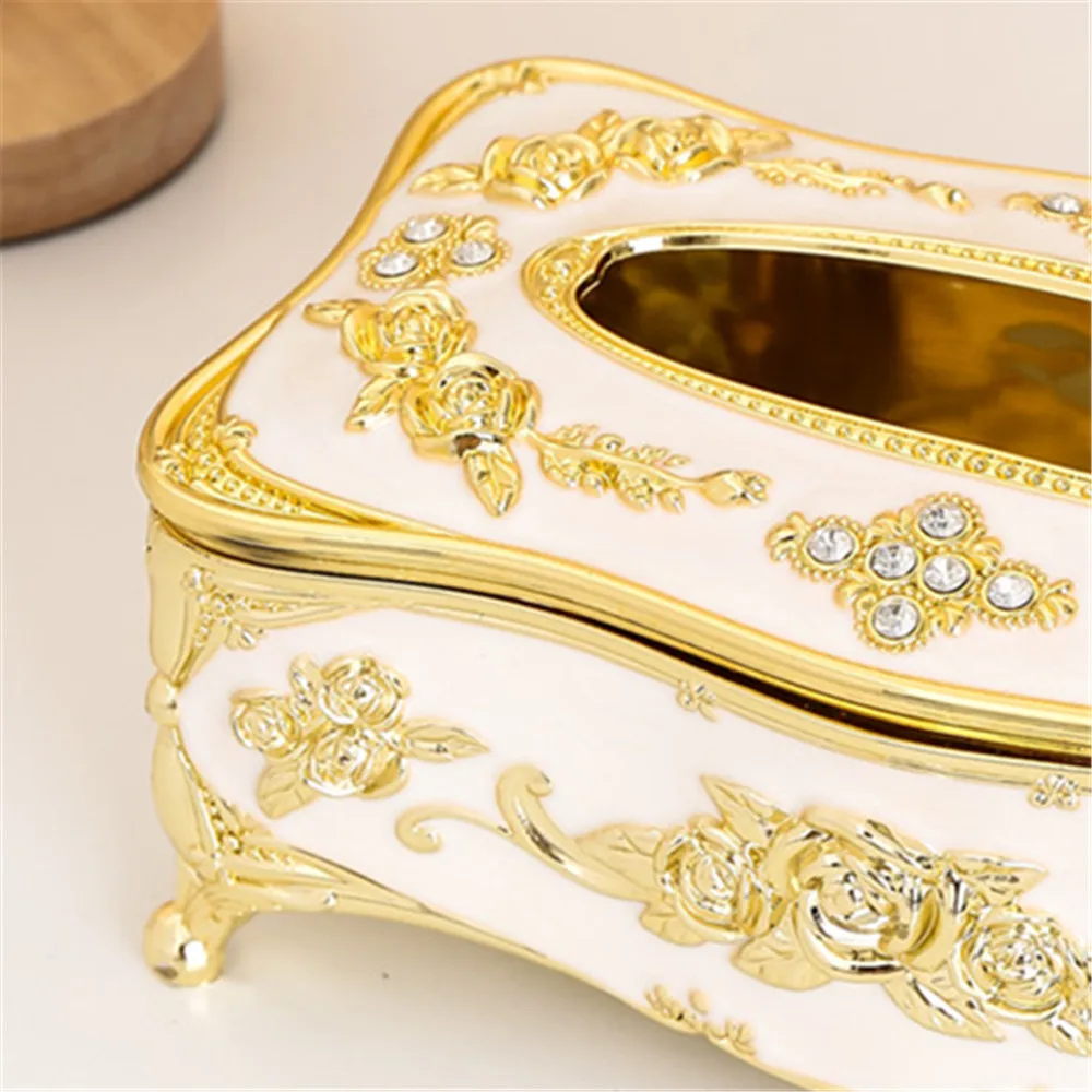 European-style tissue box_creative acrylic retro living room kitchen drawer box_hotel KTV bathroom bar storage box 4