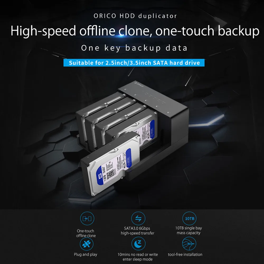 ORICO 5 bay Hard Drive Docking Station SATA to USB 3.0 HDD Docking Station with Offline Clone Function for 2.5/3.5 inch HDD/SSD hdd docking station
