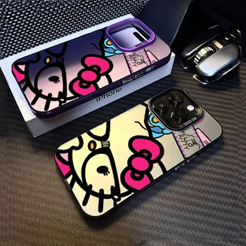 Sanrio Cartoon Hello Kitty Phone Case for iPhone 17 Pro 16 15 14 ProMax XR X XS 7 8 13 14 Pro Max 15 Plus Matte IMD Laser Cover 1
