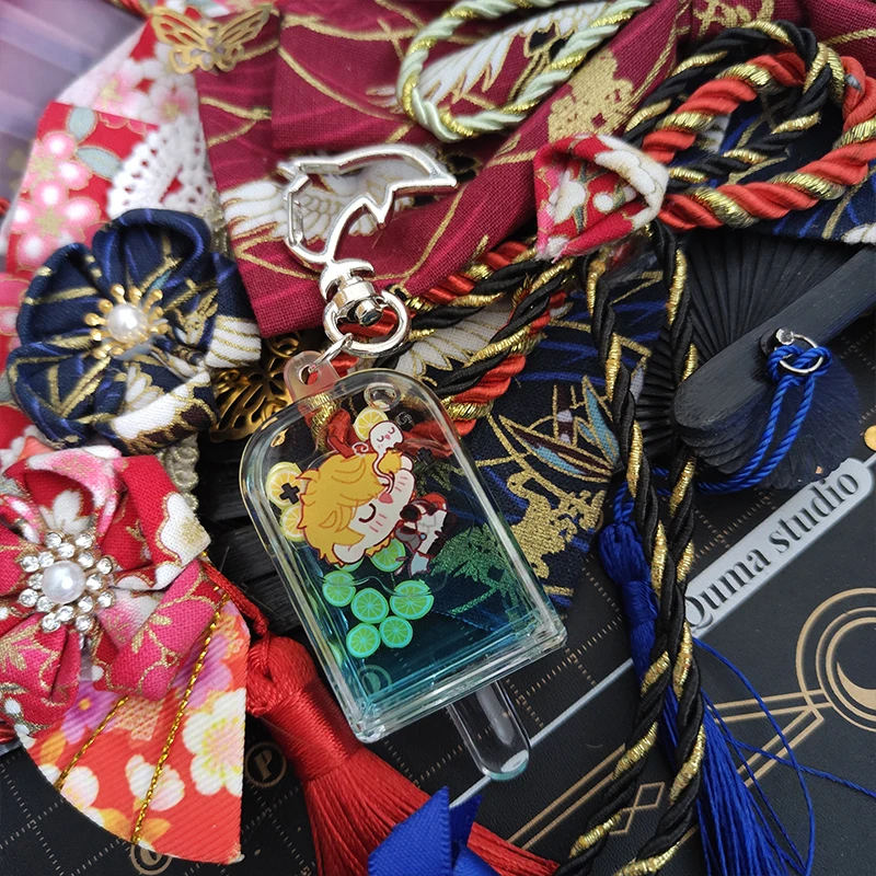 Anime Genshin Impact Tartaglia Zhongli Xiao Diluc Tighnari Thoma Cosplay Cartoon Acrilico Portachiavi Borsa Ciondolo Portachiavi Giocattoli
