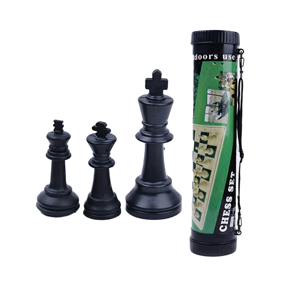 

Protable Plastic Chess Set Chessman Cartridge Type International Chess Game Folding Checkerboard Chess Pieces Board Game