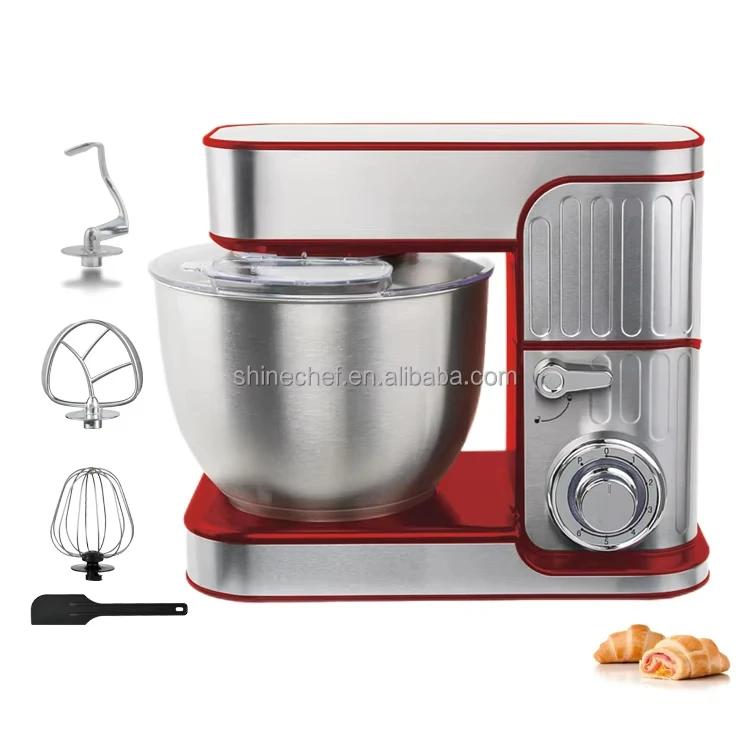 Multifunction Stainless Steel Bowl Kitchen Stand Mixer 6 Speeds 6.5L Professional Cake Food Mixer