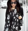Summer Beach Long Shawl Fahion Skull Print Chiffon Silk Scarf Mulim Hijab For Man Women Soft Thin 50*150cm 2