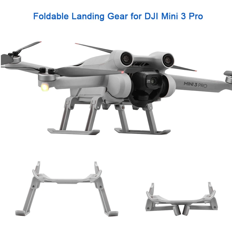 For Dji Mini 3 Pro Foldable Landing Gear Expansion Height Extender Landing Gear Landing Kit Heighten Leg Stand Drone Accessories