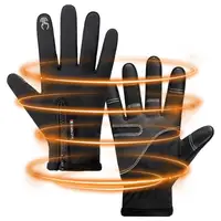 Cycling Touch Screen Mittens 1 Pair Men's Winter Warm Mitts Touch Screen Sports Wear Cold Weather Non-Slip Mittens Waterproof 1