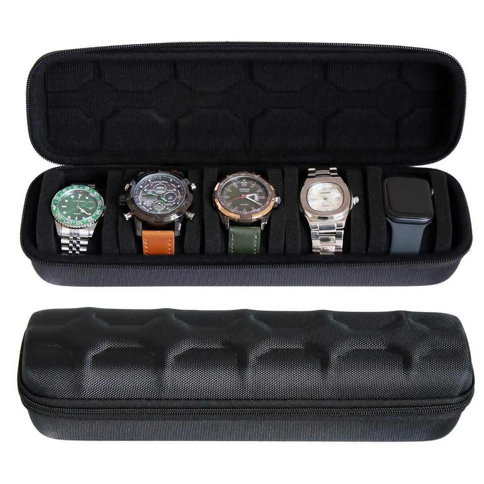 Watch Box Organizer For Men or Womenï¼Watch Travel Case Portable Storage Watch Display Holder for Wristwatches and Smart Watches
