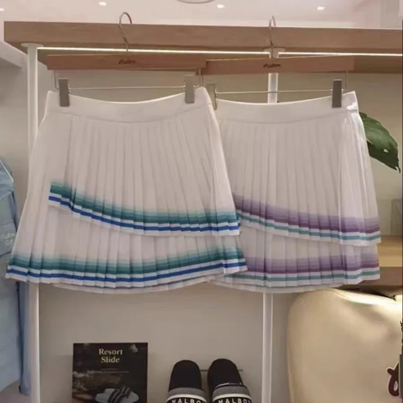 

Женская короткая юбка с завышенной талией, плиссированная трапециевидная юбка для гольфа и бейсбола, для спорта, для пляжа, для лета, 2024
