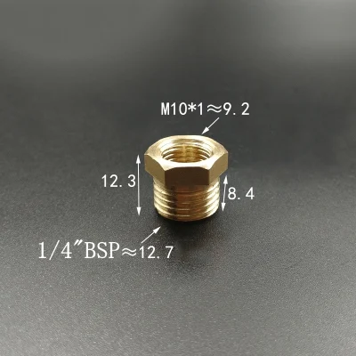 2 Pezzi Boccola Esagonale Riduzione In Acciaio Inox 304, Filetto 1/4" Maschio A 1/8" Femmina BSP - 2