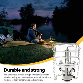 Camping Lantern - Storm Lantern -Flashlight- Stainless Steel Chain - Reinforced Lampshade For Picnics, Fishing, Hiking,at the Beach, Backpacking 4