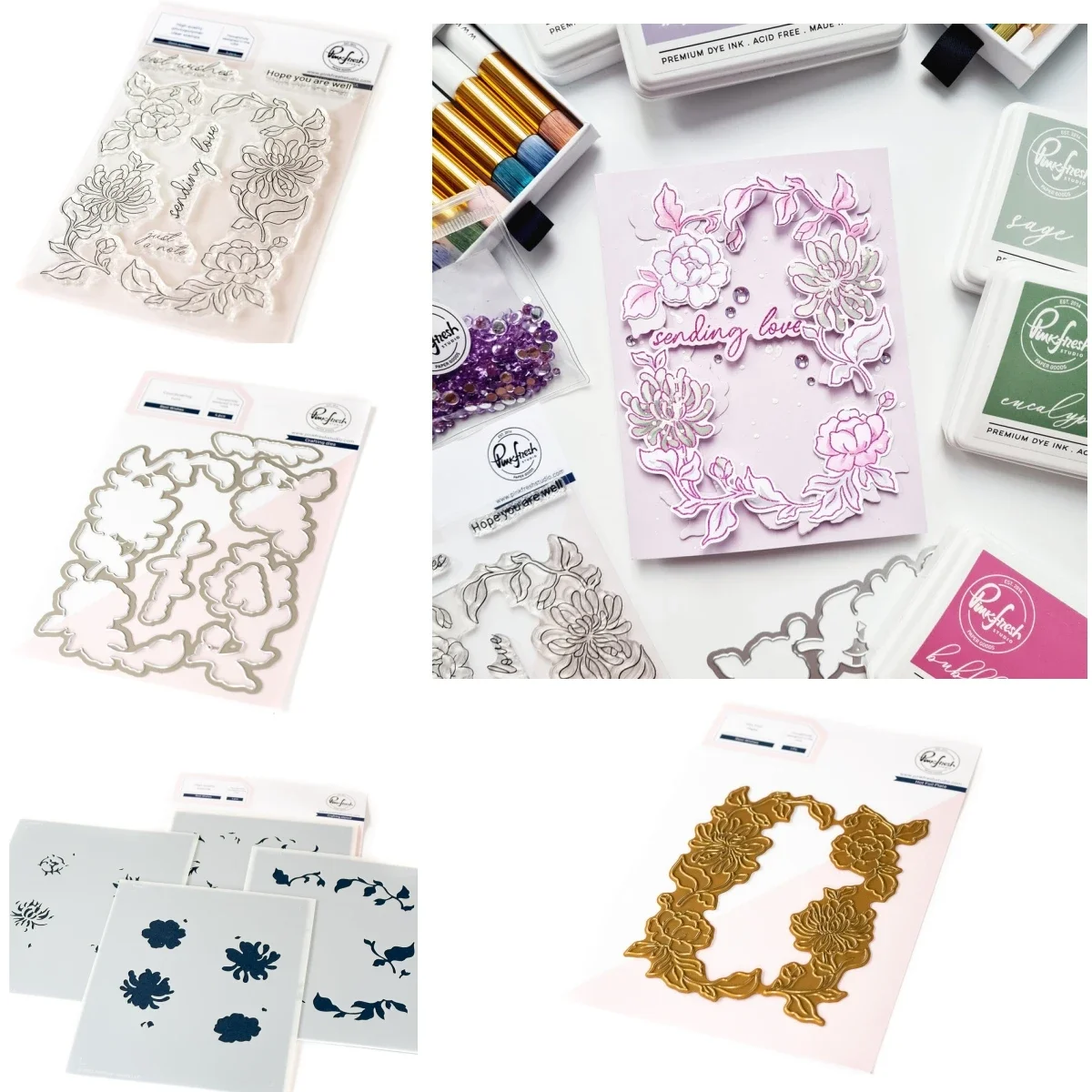 

Spring Flower Clear Stamps Metal Cutting Dies Stencil Hot Foil For Decorating Scrapbook Diy Card Album Mould Embossing Craft