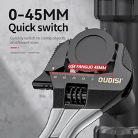Grande clé ouverte réglable en acier, Mini clé universelle pour salle de bains, outils de réparation ménagers multifonctionnels pour tuyaux de salle de bains 2